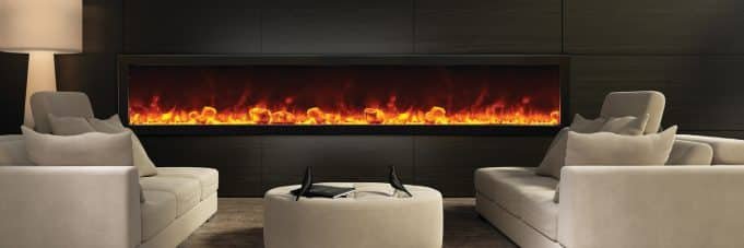 Elektrische haard met realistische vlammen